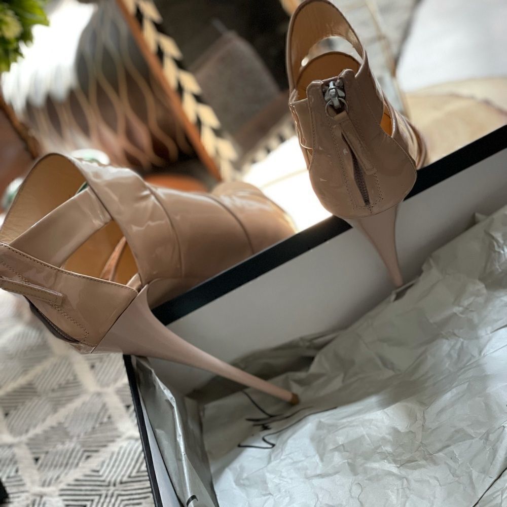 GIUSEPPE ZANOTTI Sharon Vernice Leather Blush Platform, SZ 9.5 - Picture 2 of 7